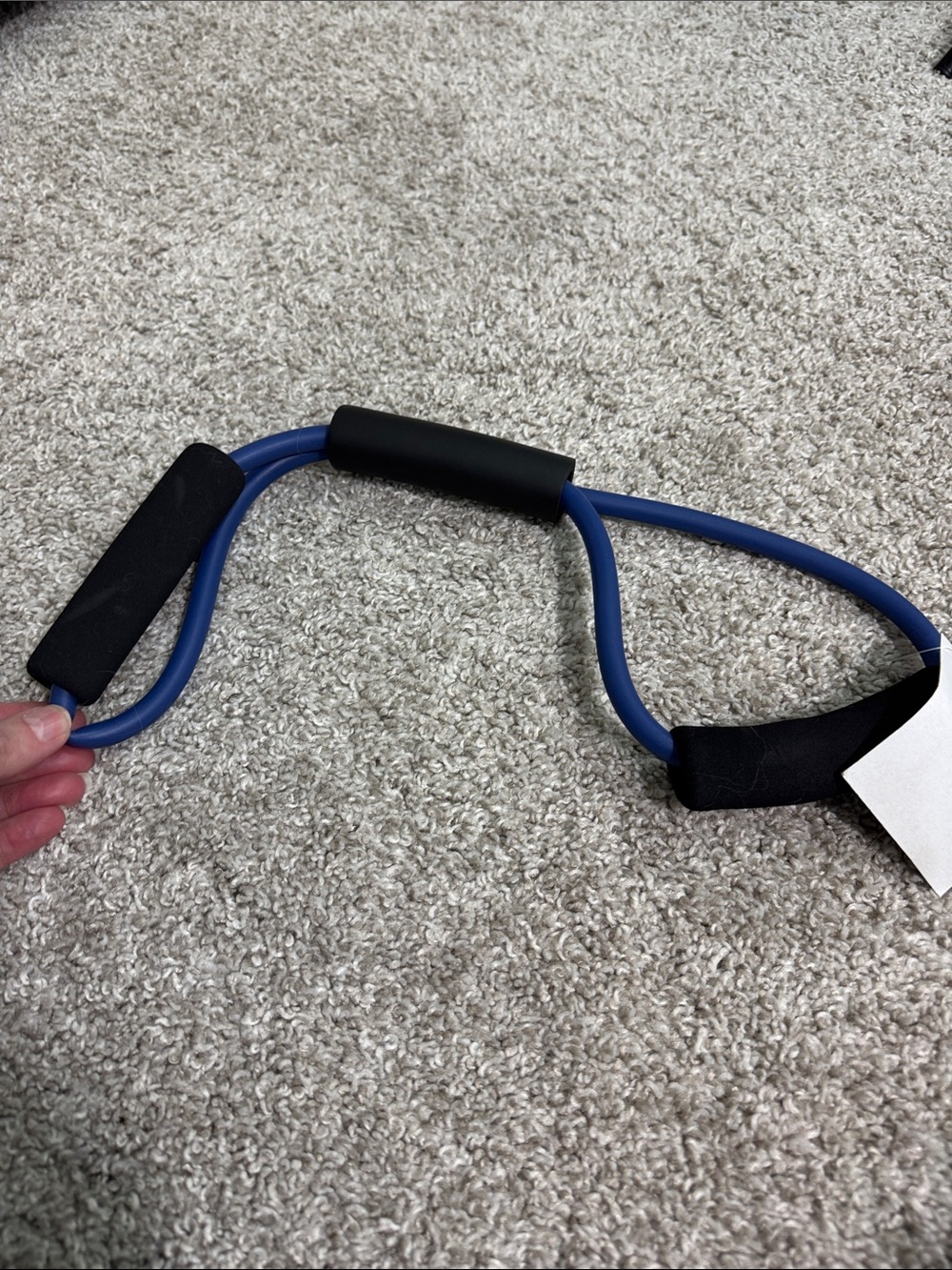 Blue Resistance Band with Black Handles